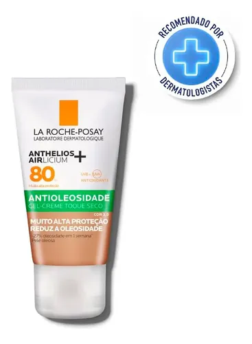 Protetor Solar Facial Antioleosidade FPS 80, Controle de Brilho por 12h, Efeito Matte, Cor 3.0, Anthelios Airlicium+ La Roche Posay, 40g: imagem 3