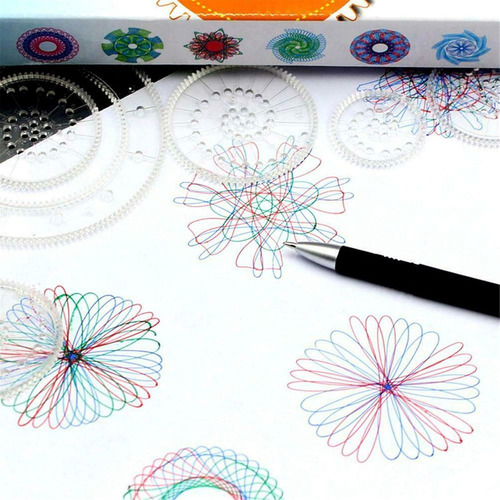 Set Juego Espirógrafo Dibujo Engranaje Entrelazado Espiral F