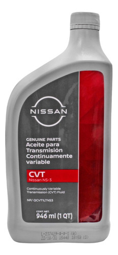 Aceite Para Transmision Continua Variable Cvt Ns3 Nissan Ml