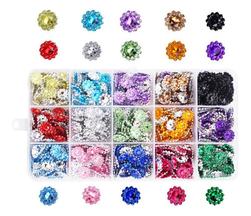 600 Piezas/caja Con Botones De Diamantes De Imitación Transp