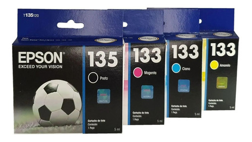 Cartucho Epson 133 Original Colores + 135 Negro Oferta Combo