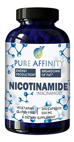 Suplemento Vitamina B3 Cuenta 200! B3 Nicotinamida 500 Mg Ni