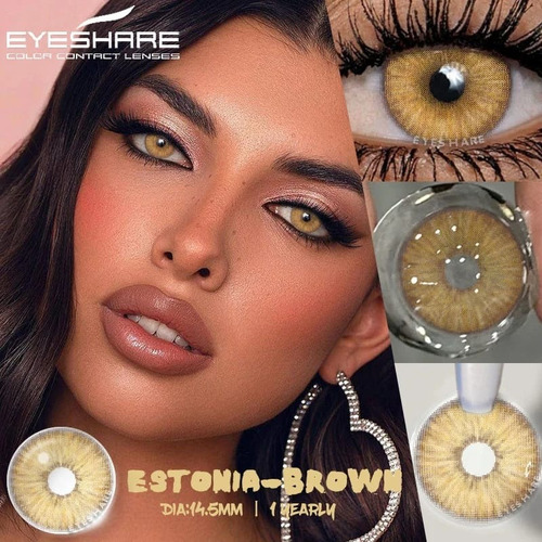 Eyeshare® Pupilentes Estonia Brown Duración 1 Año + Estuche
