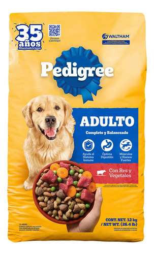Alimento Para Perro Pedigree Adulto Nutrición Completa 12kg