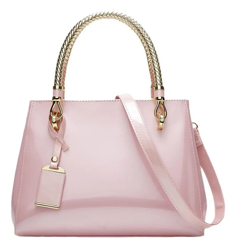 Bolso De Mujer De Charol De Color Caramelo De Moda Y Moderno