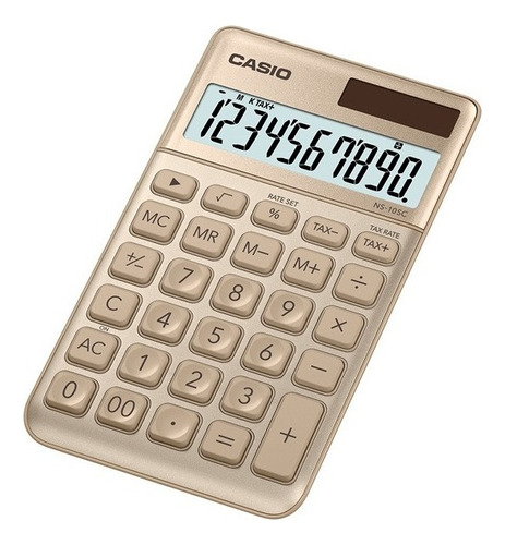 Calculadora Casio Escritorio Dorada Ns-10sc-gd Color Dorado