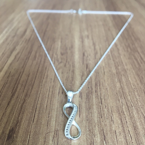 Imagen 4 de 10 de Dije Infinito Circonias De Plata .925 Agálea Joyería