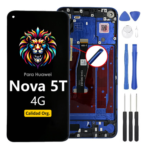 Pantalla Display Touch Lcd Y Azul Marco Para Huawei Nova 5t