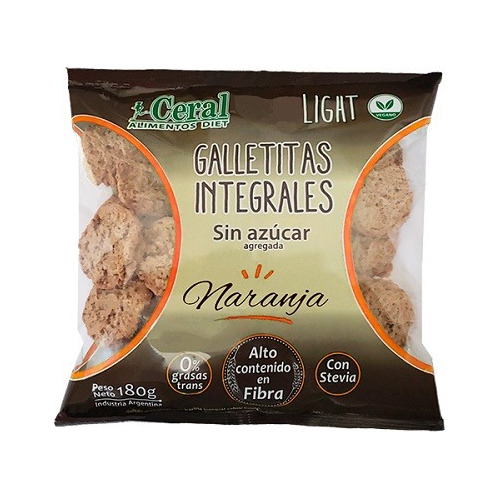 Galletitas Integrales Sin Azúcar (stevia) Naranja 180gr 