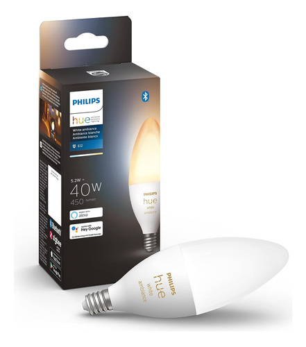 Bombilla Led Philips Hue White Ambiance E12, Azul