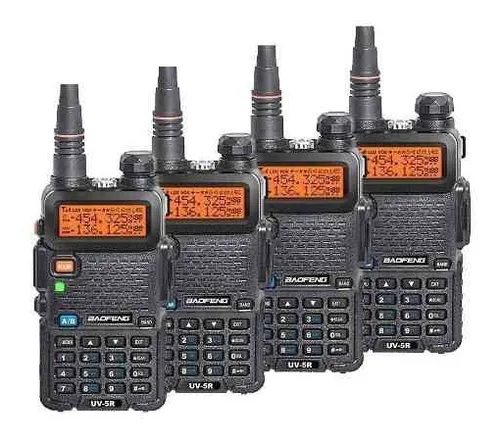 comprar Kit 4 Radio Ht Comunicador Bf Uv-5r Dual Band Airsoft