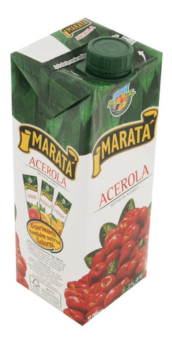  Suco Néctar De Fruta Sabor Acerola Tetra Pak 1litro Marata