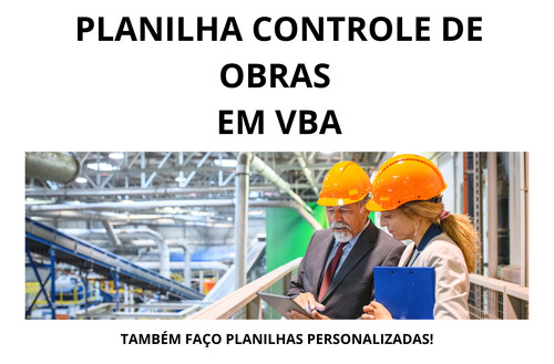 Planilha Controle De Obras Em Vba 'preço Promocional