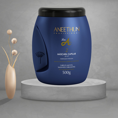 Kit Aneethun Linha A Creme De Silicone 250ml E Máscara 500g