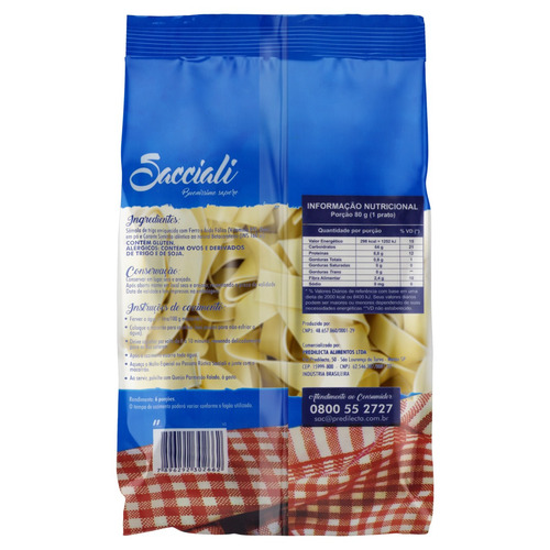 Imagem 4 de 4 de Macarrão com Ovos Caseiro Pappardelle Sacciali Pacote 400g