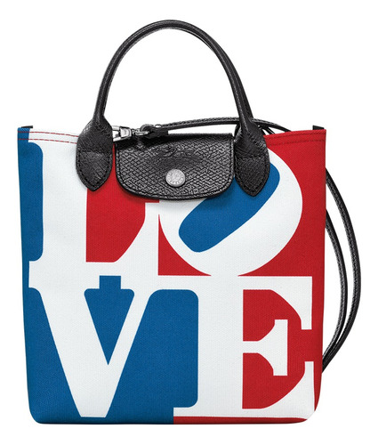 Longchamp X Robert Indiana Crossbody Xs Original, Blanca