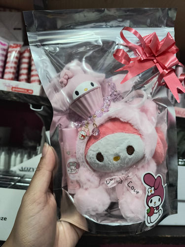Set My Melody Bálsamos Mini Peluche Pulsera