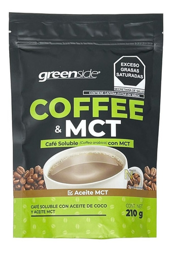 Imagen 1 de 5 de Coffee & Mct (café Arabica Soluble Con Mct) 210 G Greenside