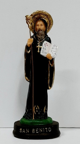 Estatua De San Benito Abad - 20 Cm Irrompible 