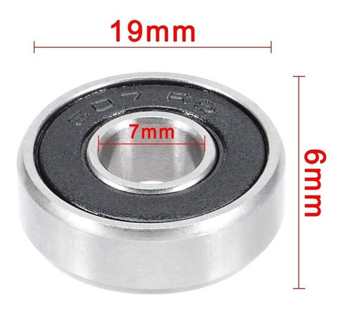 Imagem 2 de 3 de Par Rolamento De Esmerilhadeira Skil 9004/9002 607rs 629rs