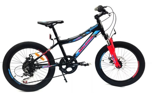 Bicicleta Raleigh Rowdy Rodado 20 Aluminio 7 Vel Envio Grati Negro/azul/rojo 22 "