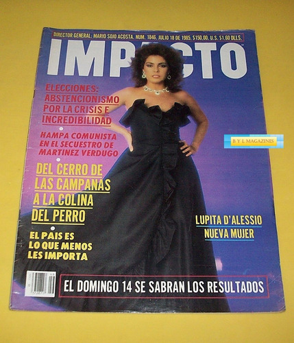 Lupita D'alessio Revista Impacto 1985 Laura Leon 
