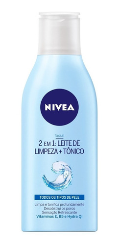 Leite De Limpeza + Tônico Facial 2 Em 1 Nivea 75ml