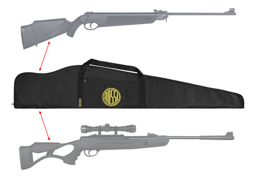 Capa Carabina Pressão Espingarda Rifle Estofada 120cm Rossi