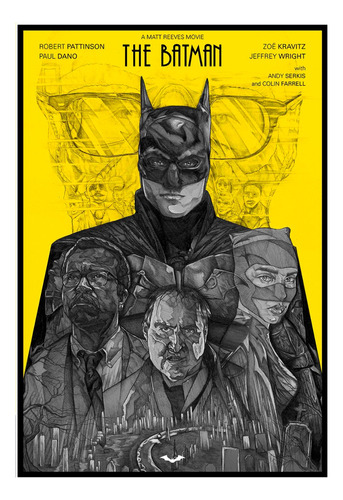 Cuadro Poster Premium 33x48cm Batman Matt Reeves