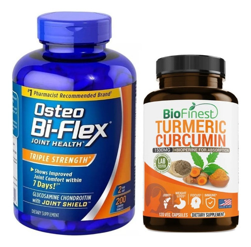 Osteo Bi-flex Triple Strength 200c + Curcuma Turmeric 120c 