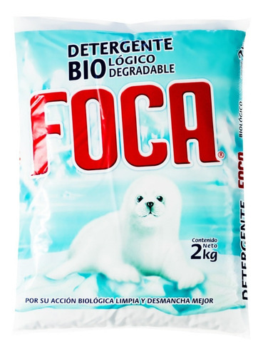Detergente Biodegradable En Polvo Lavandería Ropa Foca 2kg