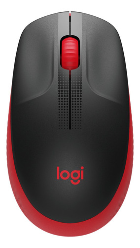 Imagem 1 de 4 de Mouse sem fio Logitech  M190 vermelho