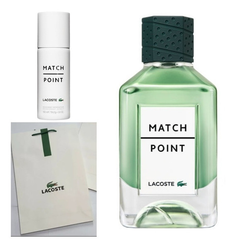 Lacoste Matchpoint 100ml + Desodorante 150ml + Bag 