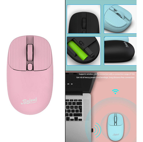 Ratón De Computadora Inalámbrico 2.4g Con Receptor Usb 3