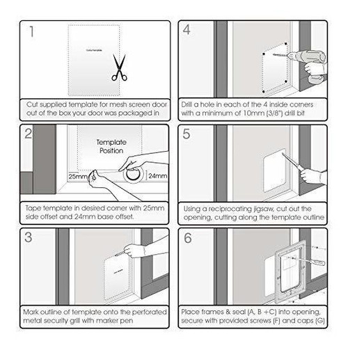 Imagen 9 de 10 de Puerta Para Mascotas, Puertas De Pared Extra Grande Solapa
