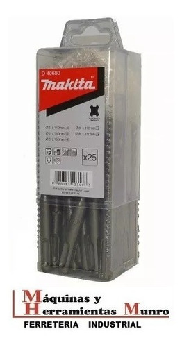 Juego De Mechas De Widia Sds Plus 25 Piezas Marca Makita 