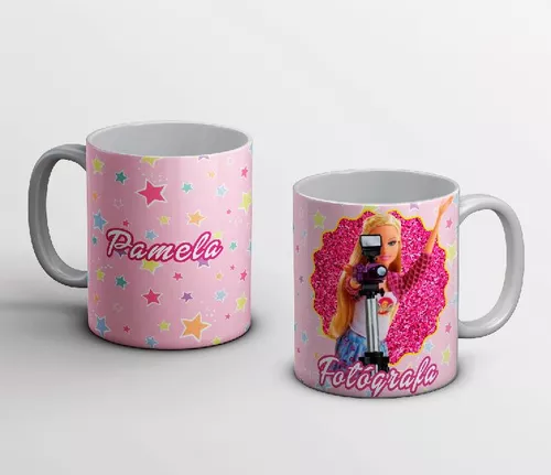 Taza mágica cerámica personalizada Barbie  Tazas personalizadas, remeras,  personalizados.