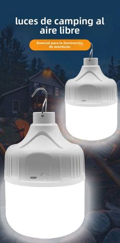 Linterna De Camping Recargable LED De Emergencia Iluminación Exterior Para Mesitas De Noche 6 Un.