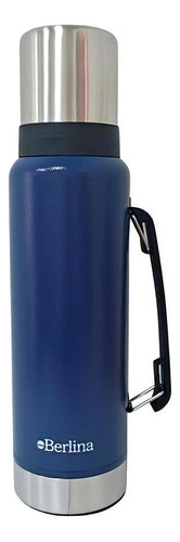 Termo Berlina Con Pico Cebador Y Asa 1.2l Acero Inox. Color Azul