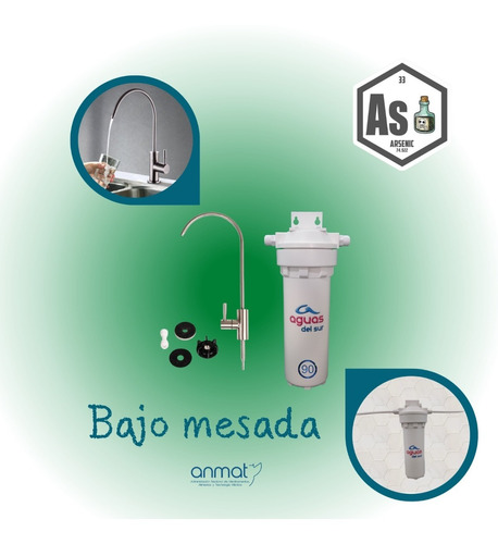 Purificador Bajo Mesada Arsenico Metales Pesados Agua Filtro