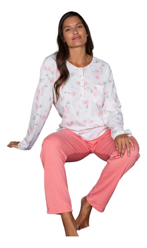 Pijama Señora Casaca Estampado Bianca Secreta 24551
