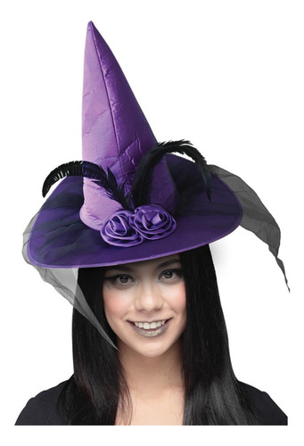 Sombrero De Bruja Morado Disfraz Para Fiesta