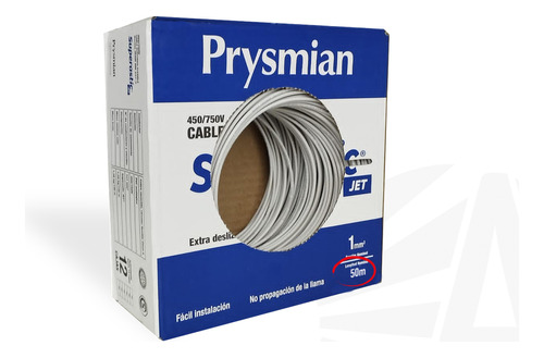 Cable 1mm Unipolar Superastic Prysmian X50 Metros.