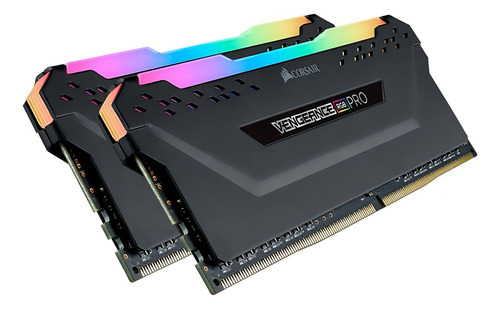 Memoria RAM Vengeance RGB Pro gamer color negro 32GB 2 Corsair CMW32GX4M2D3600C18