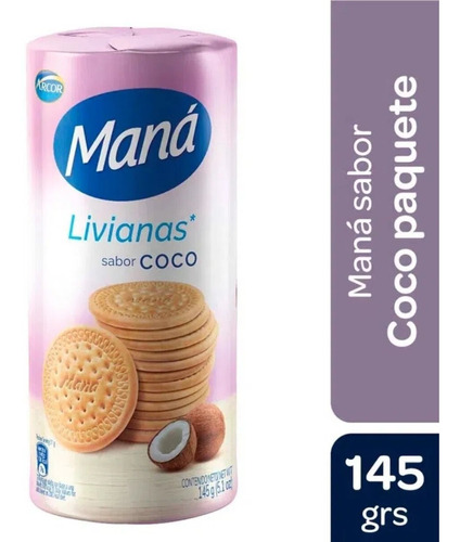 Mana Galletitas Livianas Coco X 145 Gr