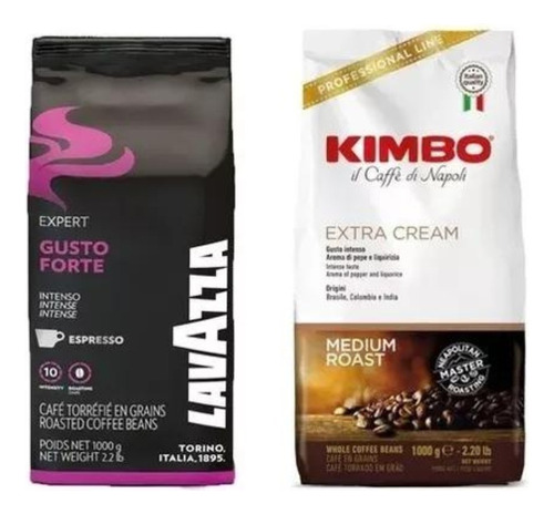 Pack Lavazza Gusto Forte + Kimbo Extra Cream Grano Entero