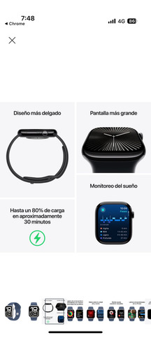 Apple Watch Series 10 42mm Aluminio Silicona 2024 (Usado)