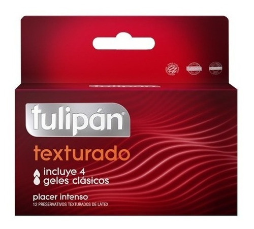 Tulipán Preservativos De Látex Texturado Caja X12 Local