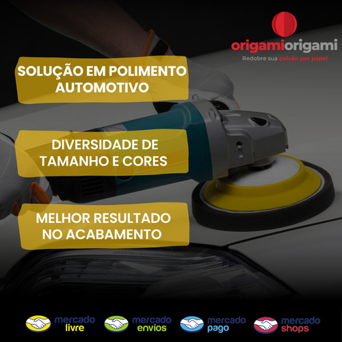 Boina De Fio De Lã 5' Pintura Lataria Automotiva Acabamento