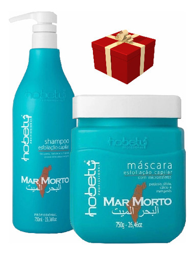 Kit Hobety Mar Morto Shampoo 750ml + Máscara Mar Morto 750gr